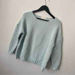 Baby Blue Scoop Neck Knit Sweater